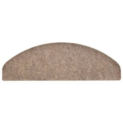 Изтривалки за стълби, самозалепващи се, 5 бр., 65x21x4 см, бежови, полукръгли, големи