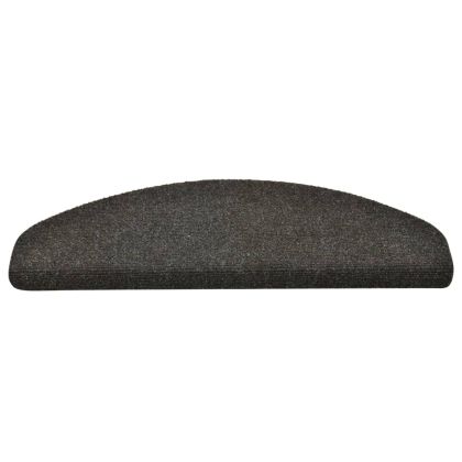 Изтривалки за стълби, самозалепващи се, 15 бр., 65x21x4 см, антрацит, полукръгли, големи