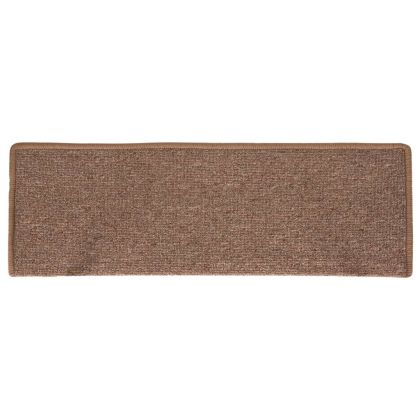 Изтривалки за стълби 15 бр. 65x21x4 см, кафяви, правоъгълни, кант