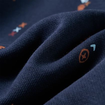 Детски суитшърт, тъмносин меланж, 104