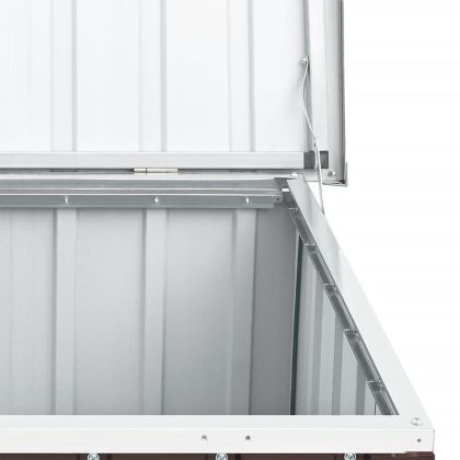 Градинска кутия за съхранение, кафява, 129x67x65 см