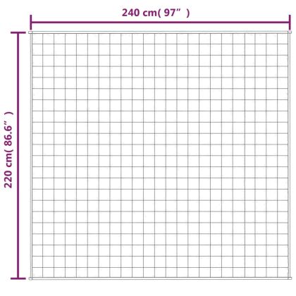 Утежнено одеяло светлокремаво 220x240 см 15 кг плат