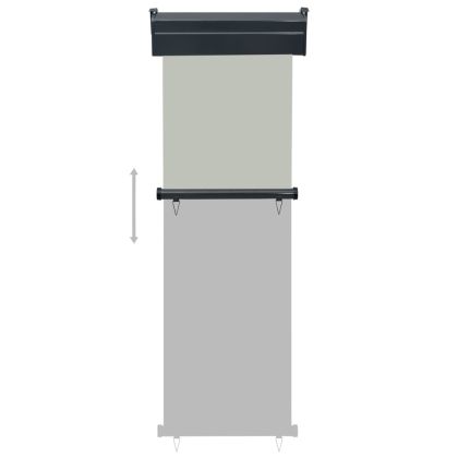 Вертикална тента за балкон, 65x250 см, сива