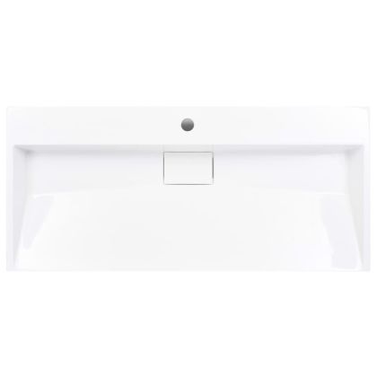 Мивка, 100x46x11 см, минерална/мраморна отливка, бяла