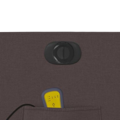 Електрически масажен наклоняем стол, тъмнокафяв, текстил