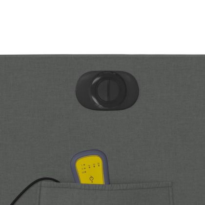 Електрически изправящ масажен реклайнер стол тъмносив текстил