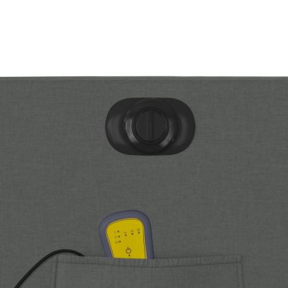 Електрически изправящ масажен реклайнер стол тъмносив текстил