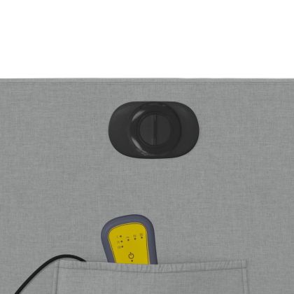 Електрически изправящ масажен реклайнер стол светлосив текстил