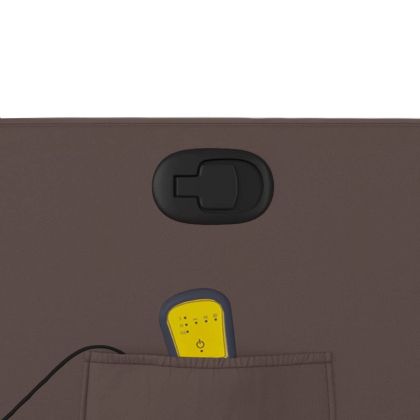 Изправящ масажен реклайнер стол, кафяв, изкуствена кожа