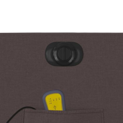 Електрически масажен наклоняем стол, тъмнокафяв, текстил