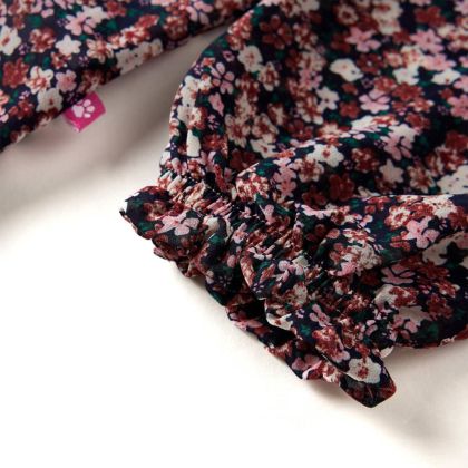 Детска ризка с дълъг ръкав, тъмнорозова, 104