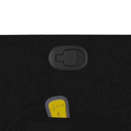 Масажен изправящ стол реклайнер, черен, текстил