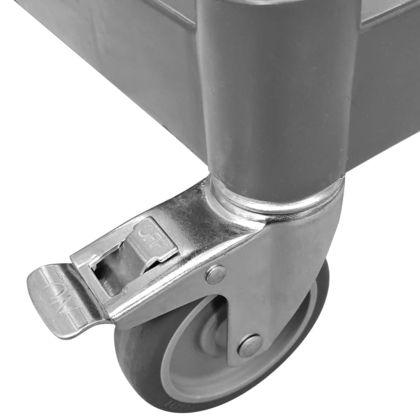 Количка на 3 нива, сива, 77x34x72 см, алуминий