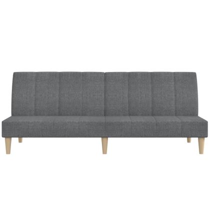 2-местно разтегателно канапе, светлосиво, текстил