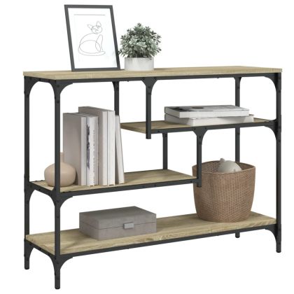 Конзолна маса, дъб сонома, 100x30x75 см, инженерно дърво