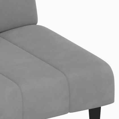 2-местно разтегателно канапе, светлосиво, кадифе