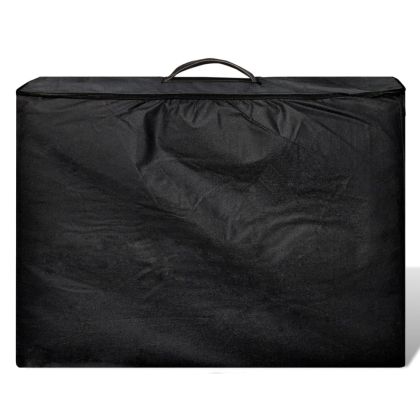 Черна сгъваема масажна кушетка 4 зони с алуминиева рамка