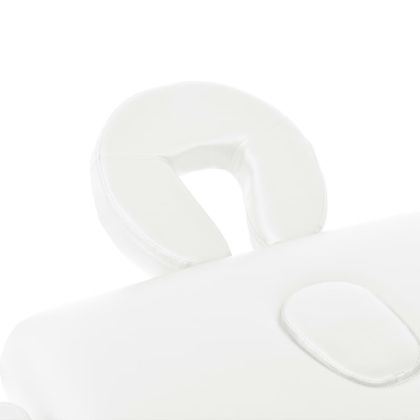 Сгъваема масажна кушетка с 2 зони, 10 см плътен пълнеж, бяла