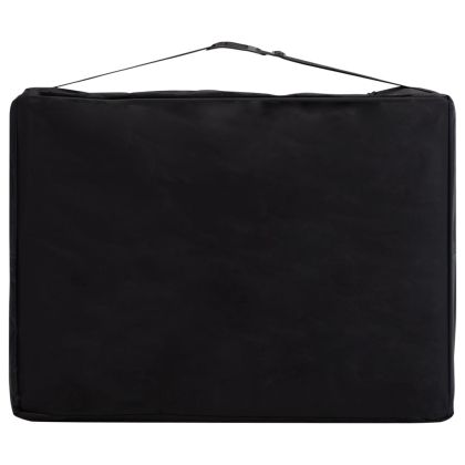 Сгъваема масажна кушетка, 3 зони, дърво, розова