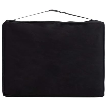 Сгъваема масажна кушетка, 3 зони, алуминий, розова