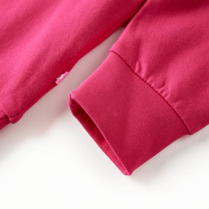 Детски суитшърт, яркоорозов, 140