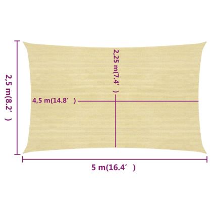 Платно-сенник, 160 г/м², бежово, 2,5x5 м, HDPE