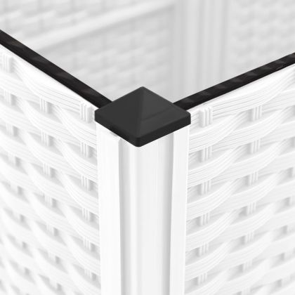 Градински сандък с пергола, бял, 80x40x121,5 см, PP