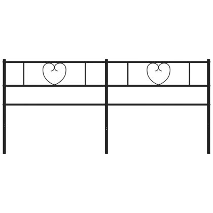 Метална резервна табла за легло, черна, 193 см