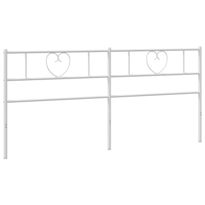 Метална резервна табла за легло, бяла, 193 см