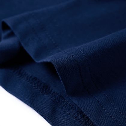 Детска тениска с дълъг ръкав, нейви, 116