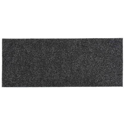 Изтривалки за стълби, самозалепващи се, 15 бр., 60x25 см, тъмносиви, правоъгълни