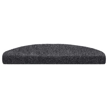 Изтривалки за стълби, самозалепващи се, 5 бр., 65x21x4 см, тъмносиви, полукръгли, големи