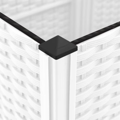 Градински сандък с пергола, бял, 120x120x121,5 см, PP