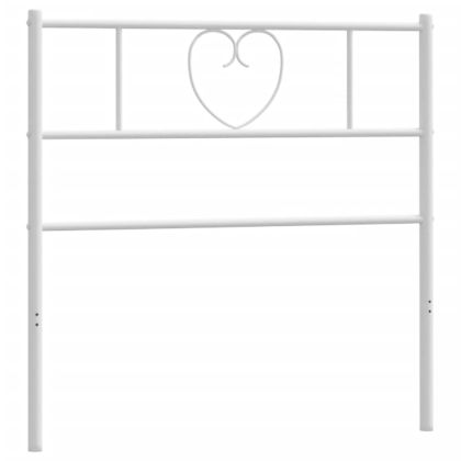 Метална резервна табла за легло, бяла, 75 см