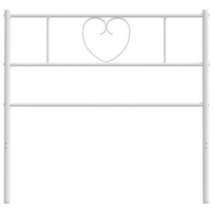 Метална резервна табла за легло, бяла, 75 см