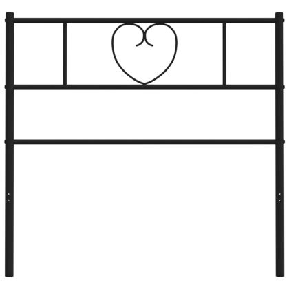 Метална резервна табла за легло, черна, 75 см