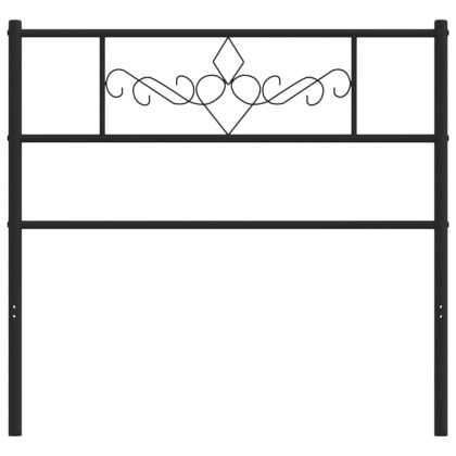 Метална резервна табла за легло, черна, 107 см