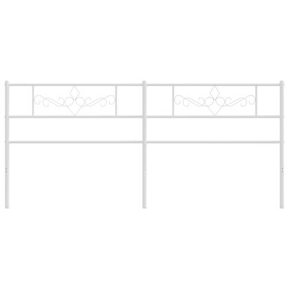 Метална резервна табла за легло, бяла, 180 см