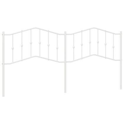 Метална резервна табла за легло, бяла, 193 см