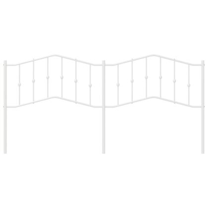Метална резервна табла за легло, бяла, 193 см