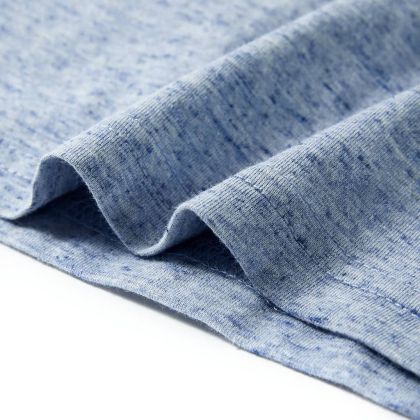 Детска тениска с къс ръкав, син меланж, 140