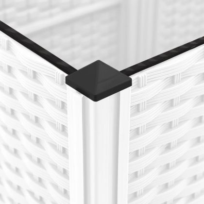 Градинска саксия с решетка, бяла, 120x40x121,5 см, полипропилен