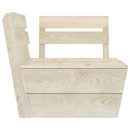 Градински 2-местен палетен диван, импрегниран смърч