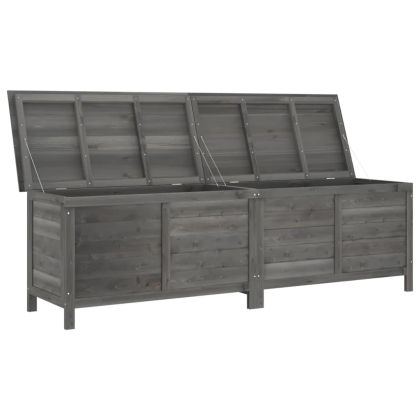 Градинска ракла антрацит 198,5x50x56,5 см чам масив
