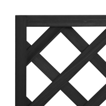 Кашпа с пергола, черно, масивна ела
