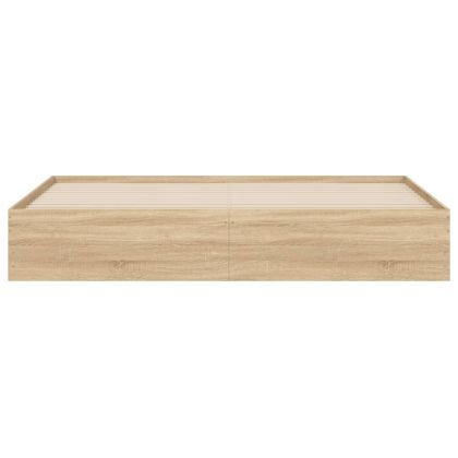 Рамка за легло с чекмедже дъб сонома 160x200 см инженерно дърво