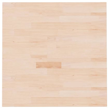 Квадратен плот за маса, 70x70x2,5 см, необработен дъб масив