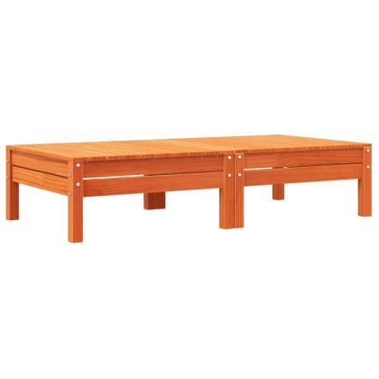 Градински табуретки с възглавници 2 бр восъчнокафяв бор масив