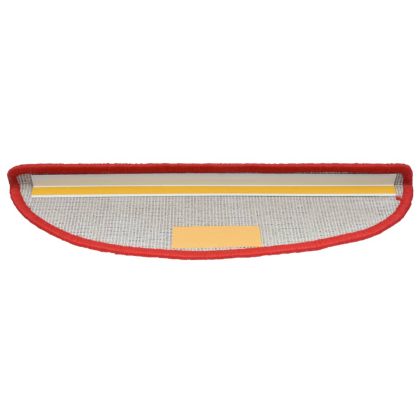 Изтривалки за стълби, 15 бр., 65x21x4 см, червени, полукръгли, големи