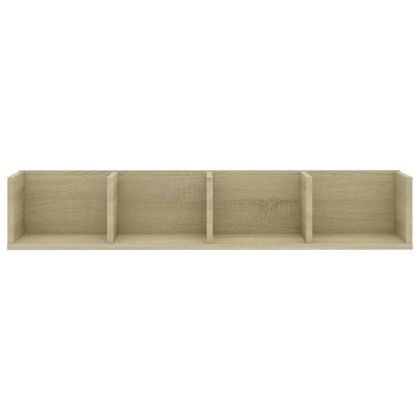 CD стенен рафт, дъб сонома, 100x18x18 см, инженерно дърво